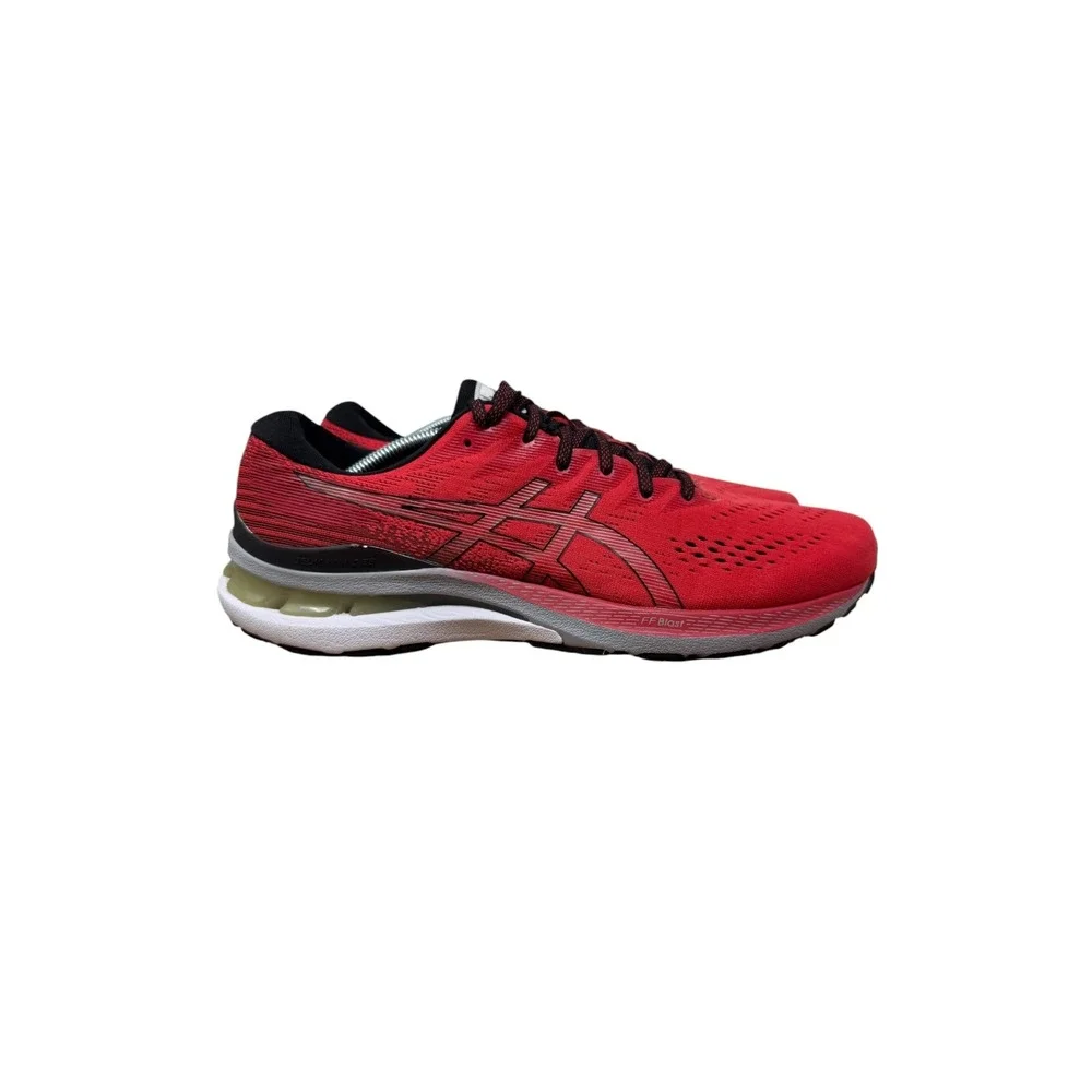 Asics Gel-Kayano 28 Mens 12 Red Black Stability Running Shoes 1011B189